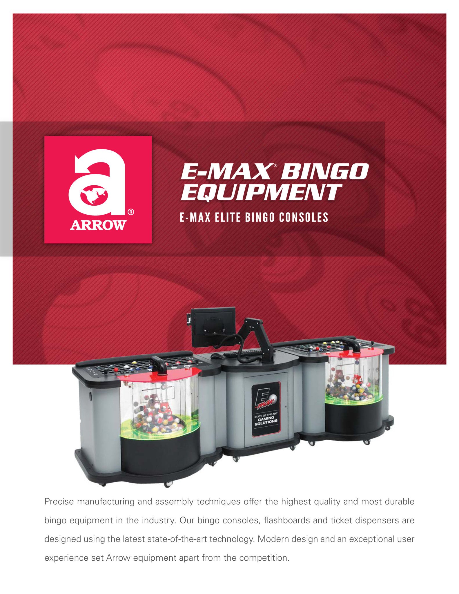E-max Elite Bingo Console Flyer Promotional Materials/Equipment Flyers & Brochures