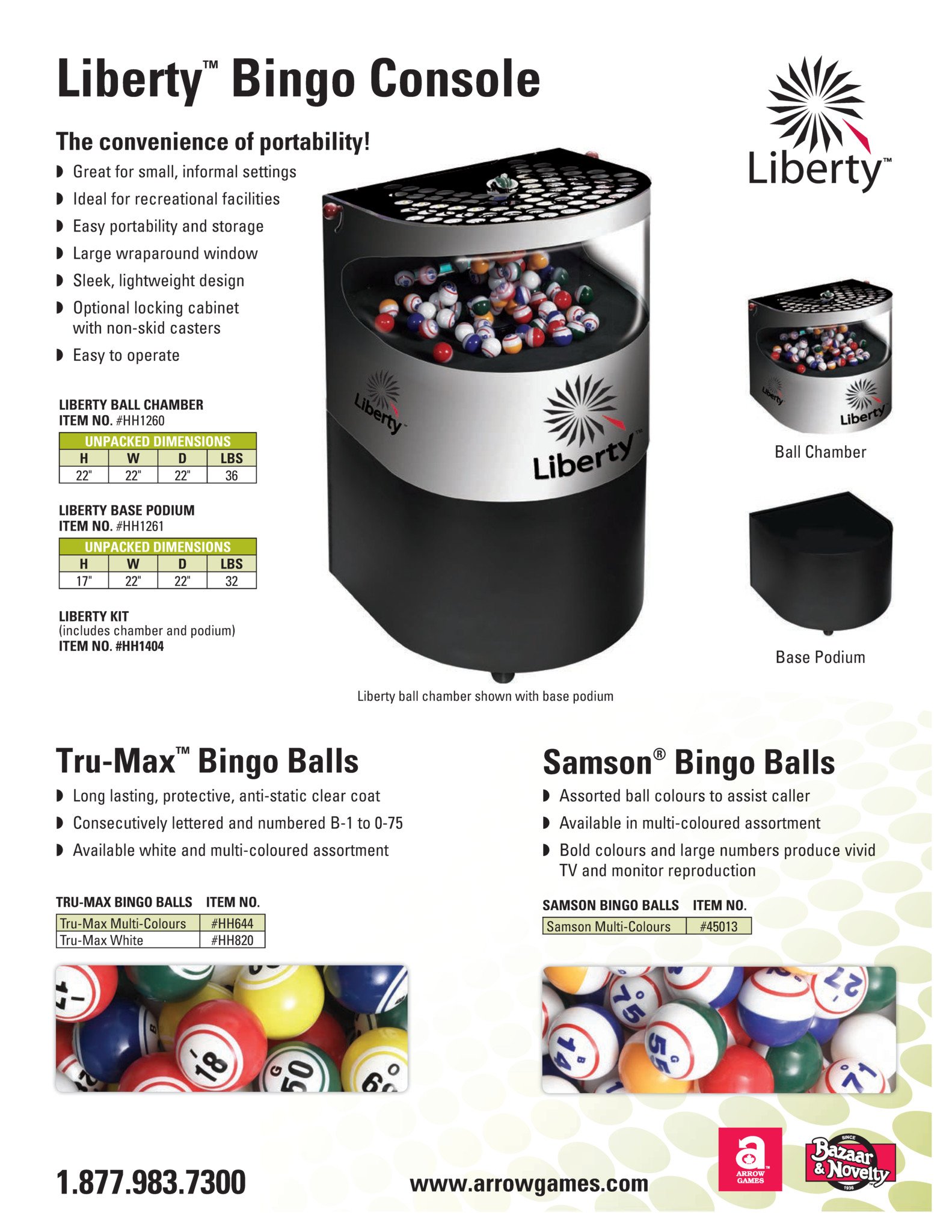 Liberty Bingo Console Flyer Promotional Materials/Equipment Flyers & Brochures